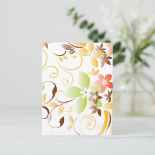 Flowers wall paper 5 holiday postcard
