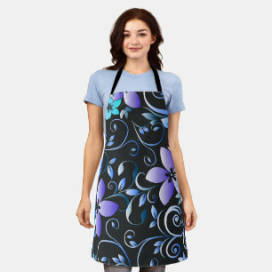 Flowers wall paper 6 apron