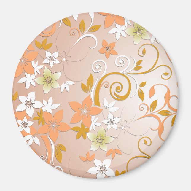 Flowers wall paper 8 magnet (Front)