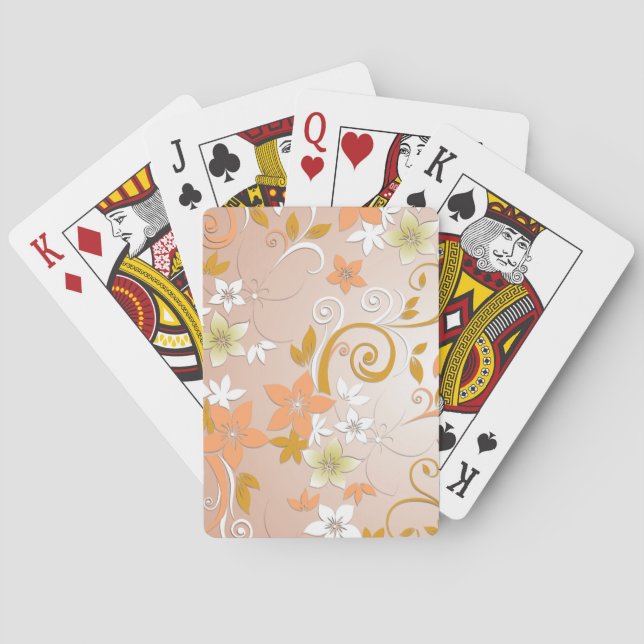 Flowers wall paper 8 playing cards (Back)