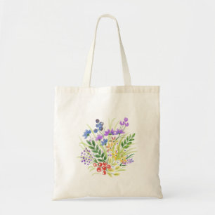 Flowers, watercolor, decorative pictures tote bag