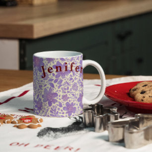 Flowers Watercolor Vector White Coffee Mug