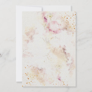 Flowers Wedding Invitation on Watercolor Paper Tex