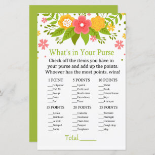 Flowers What's in your purse game