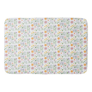 Flowers whimsical Decorative Bath Mat