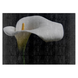 Flowers   White Calla Lily Cutting Board