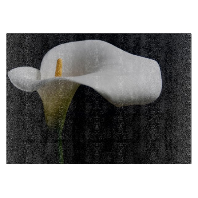 Flowers | White Calla Lily Cutting Board (Front)