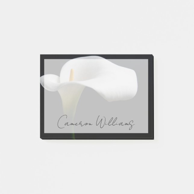 Flowers | White Calla Lily Post-it Notes (Front)