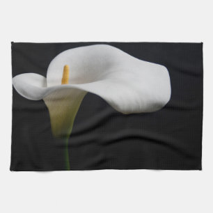Flowers   White Calla Lily Tea Towel