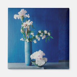 Flowers   White Iris in Vase Magnet