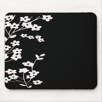 flowers white mouse mat
