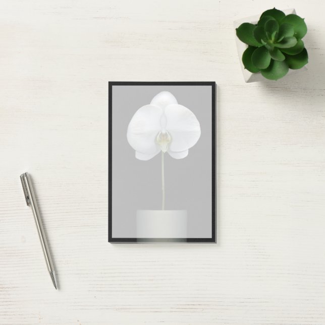 Flowers | White Orchid Flower Post-it Notes (Office)