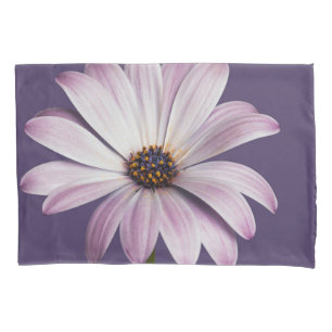 Flowers White & Purple Daisy Pillowcase