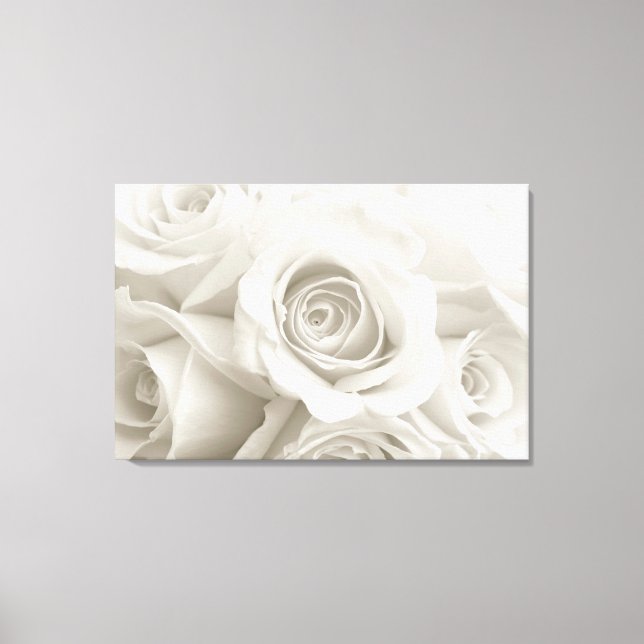 Flowers | White Roses Canvas Print (Front)