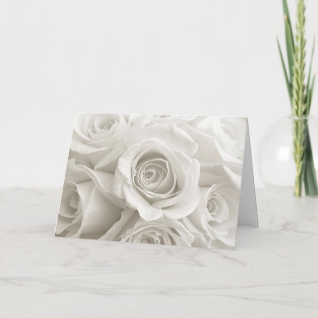 Flowers | White Roses Card (Front)