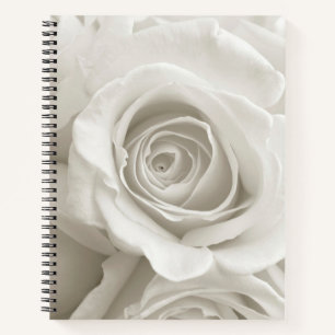 Flowers White Roses Notebook