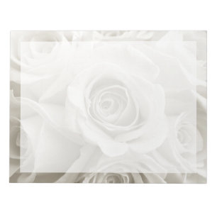 Flowers White Roses Notepad
