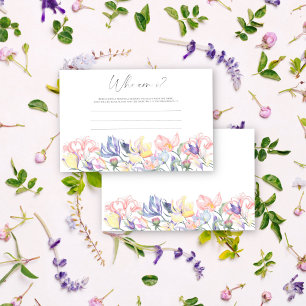 Flowers - Who am I bridal shower game Stationery