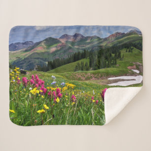 Flowers   Wildflowers Durango, Colorado Sherpa Blanket