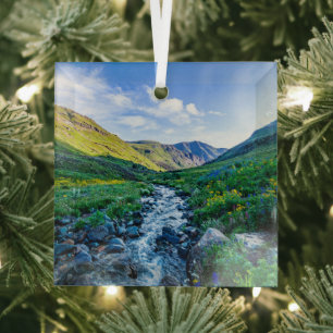 Flowers   Wildflowers in Colorado Glass Tree Decoration