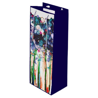 Flowers Wine Gift Bag