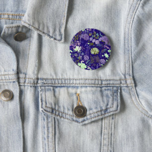 Flowers with an elegant and fascinating atmosphere 6 cm round badge