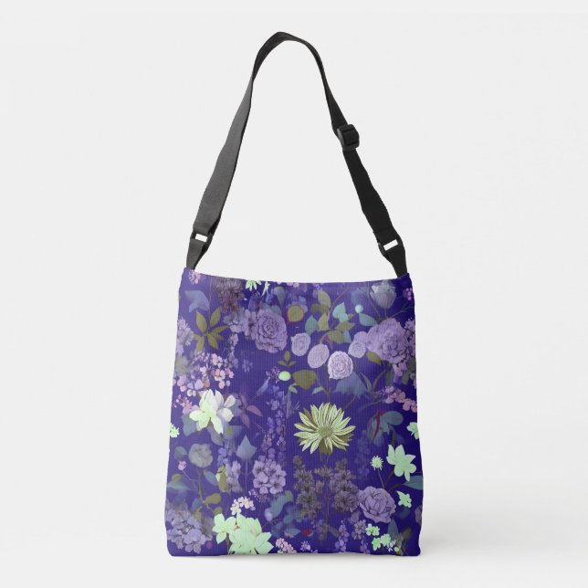 Flowers with an elegant and fascinating atmosphere crossbody bag (Back)