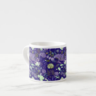 Flowers with an elegant and mysterious atmosphere espresso cup