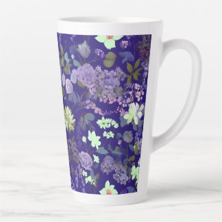 Flowers with an elegant and mysterious atmosphere latte mug