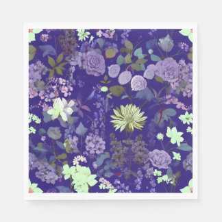 Flowers with an elegant and mysterious atmosphere napkin