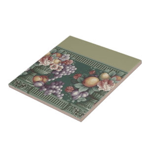 Flowers with Fruit Designed Tile