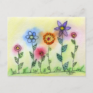 Flowers with Halos Postcard