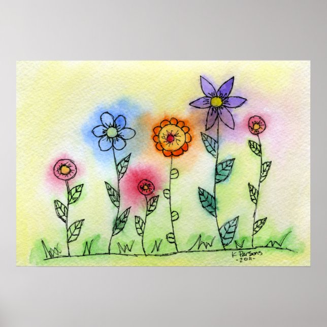 Flowers with Halos Poster (Front)