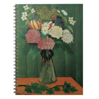 Flowers with Ivy by Henri Rousseau, Vintage Floral Notebook