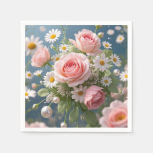 Flowers with timeless extravagant elegance napkin