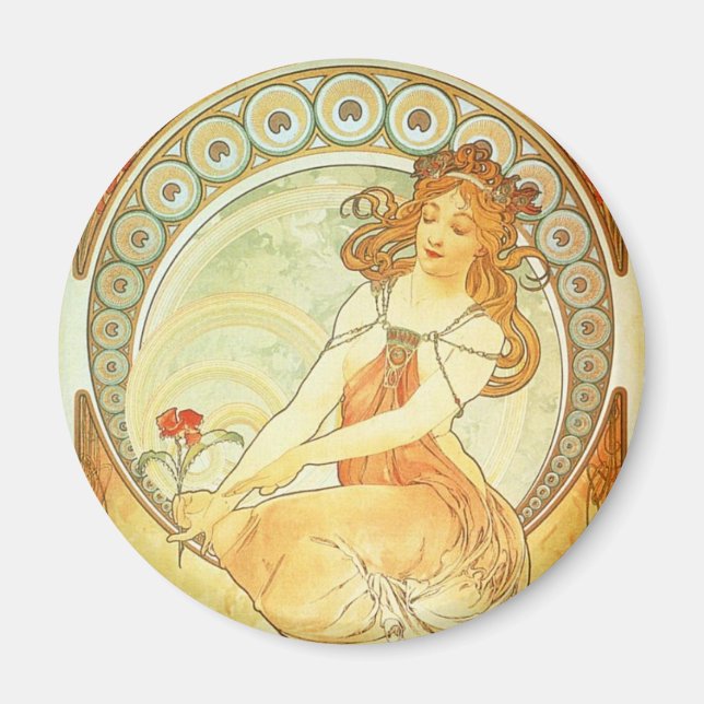 Flowers Woman Magnet (Front)