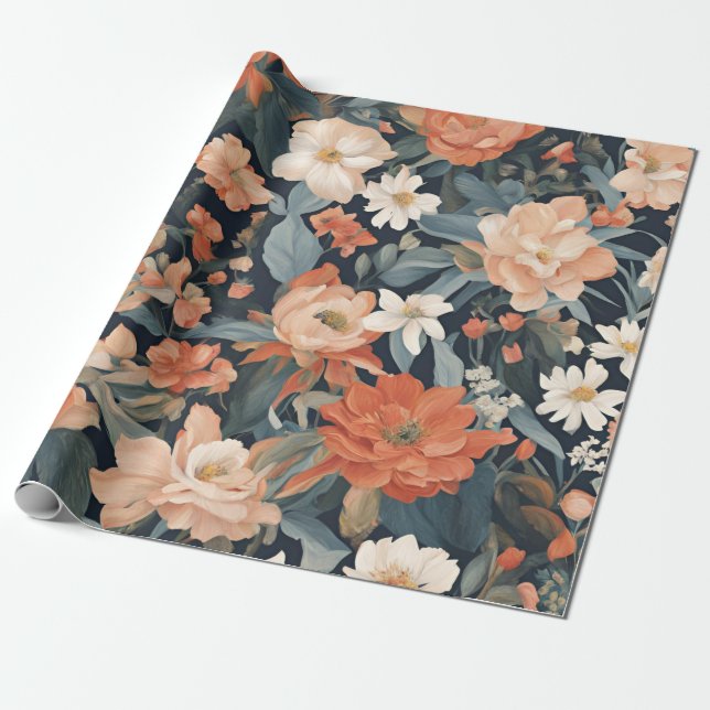 flowers wrapping paper (Unrolled)