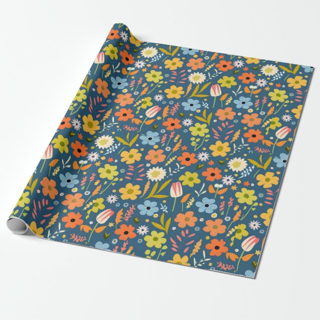 flowers wrapping paper (Unrolled)