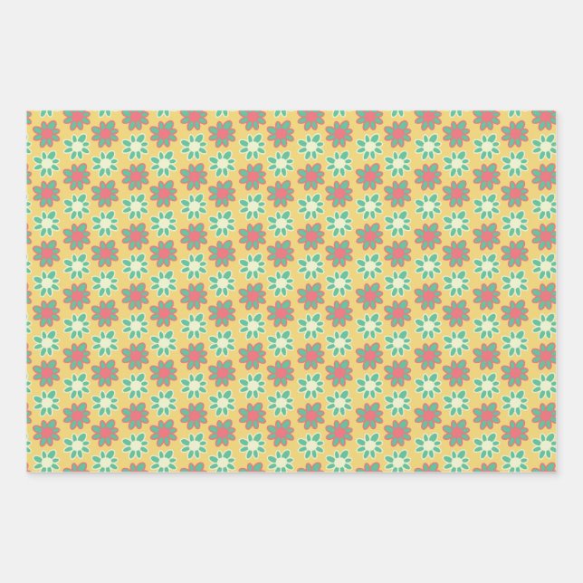 Flowers Wrapping Paper Sheet (Front)