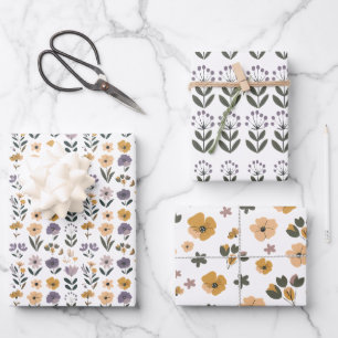 Flowers Wrapping Paper Sheet
