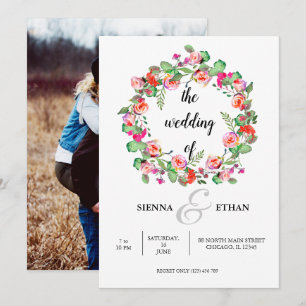 Flowers wreath for all occassions invitation