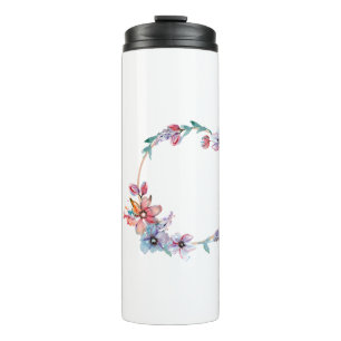 Flowers Wreath Frame Boundary Flower Border Thermal Tumbler