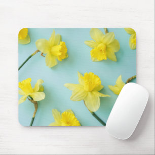 Flowers Yellow Daffodils Mouse Mat