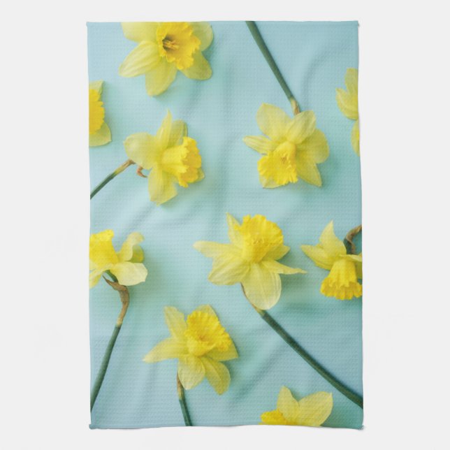 Flowers | Yellow Daffodils Tea Towel (Vertical)