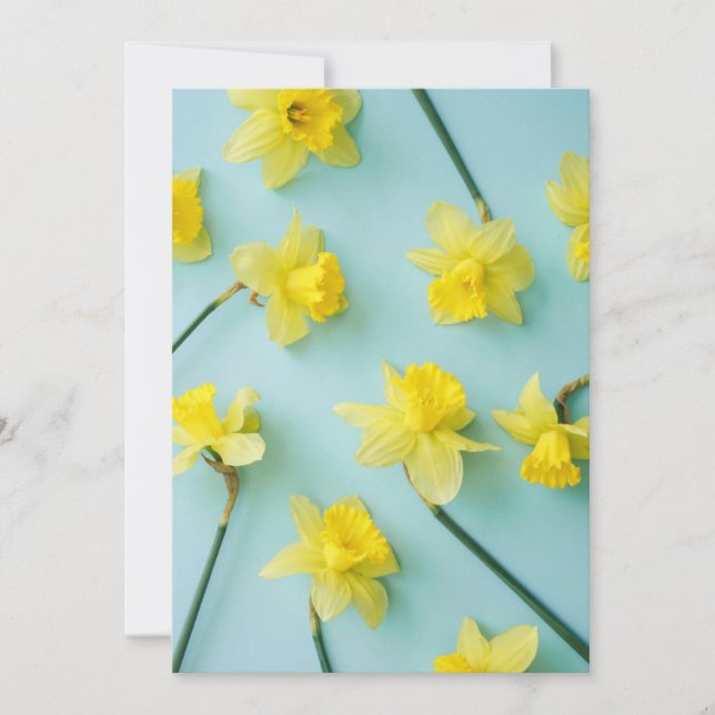 Flowers | Yellow Daffodils Thank You Card (Front)
