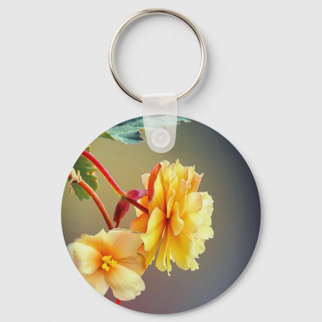 Flowers, Yellow flowers, Petals-63158 Key Ring (Front)