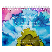 Flowerworks - 2026 Twelve Month Art Calendar