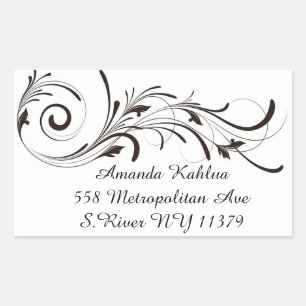 Flowery Address Label