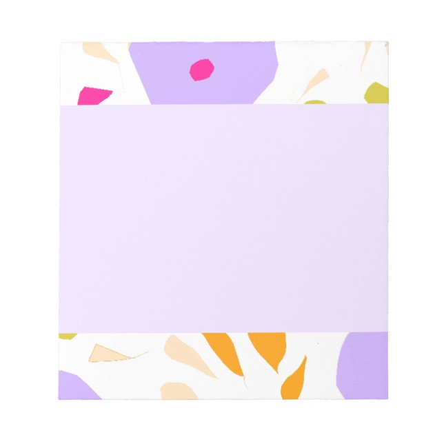 Flowery borders  notepad (Front)