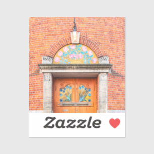 Flowery Danish Door Sticker